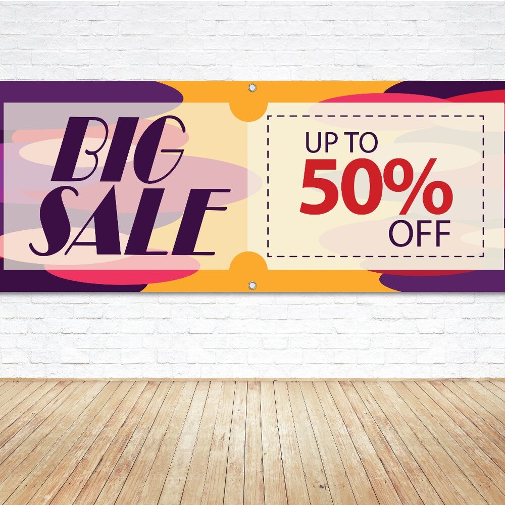 BIG SALE UP TO 50% OFF Generic Vinyl Banner Sign Retail Shop Storefront Display